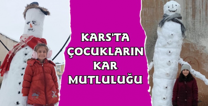 Kars'ta Çocukların Kar Mutluluğu