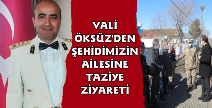 Vali Türker Öksüz'den Şehit Albay Şentürk Aydınyer'in Ailesine Ziyaret