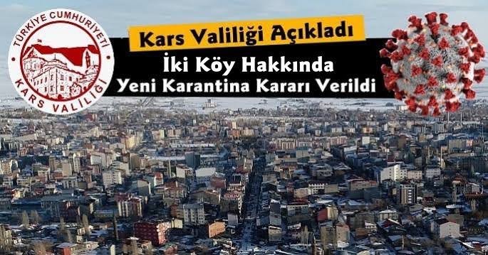 Kars'ta İki Köy Hakkında Yeni Karantina Kararı