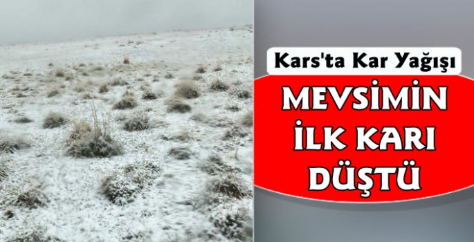 Kars'a Mevsimin İlk Karı Yağdı