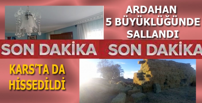Ardahan'da 5 Büyüklüğünde Sallandı, Kars'ta da Hissedildi