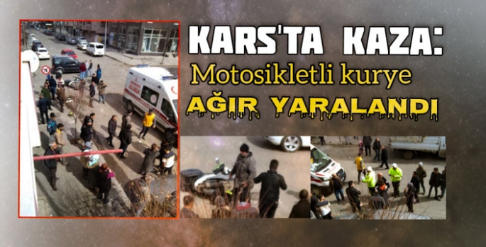 Kars'ta Kaza; Kurye Personeli Yaralandı