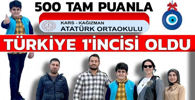 500 Tam Puanla Türkiye Birincisi Oldu