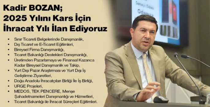 "2025 Yılını Kars İçin İhracat Yılı İlan Ediyoruz"