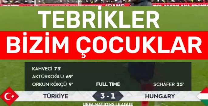 Bizim Çocuklar, Macaristan'ı devirdi
