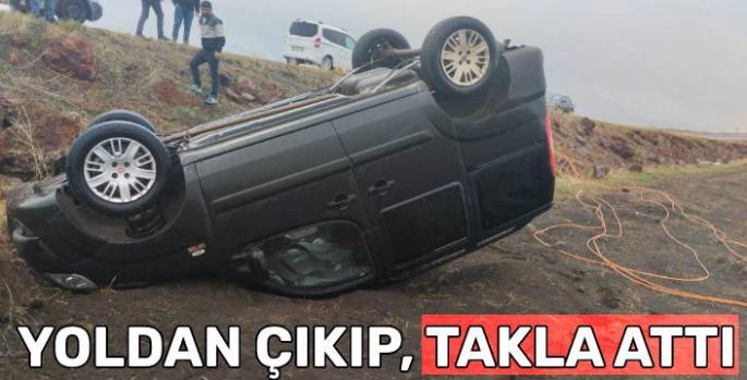 Kars-Ani Karayolunda Araç Takla Attı: 1 Yaralı