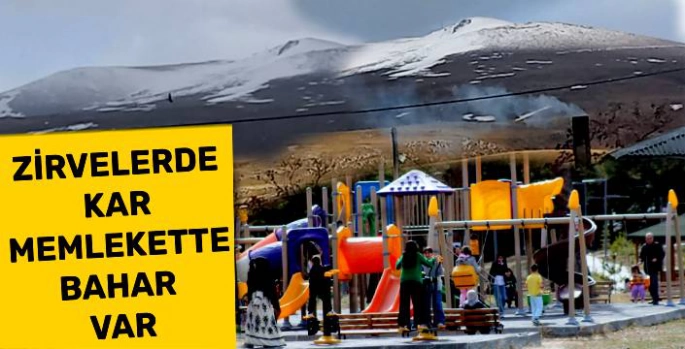 Kars'ta Kar ve Güneş Bir Arada: Bahar Havası Vatandaşları Sokağa Döktü