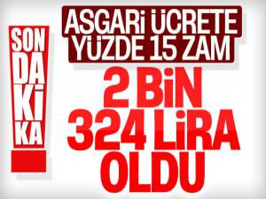 Asgari Ücret 2 Bin 324 Lira Oldu