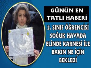 Bakan Arslan'a Karnesini Göstermek İçin Bekleyen Minik Öğrenci Sonunda Başardı
