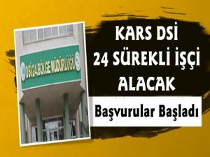 Kars DSİ 24 Sürekli İşçi Alacak Başvurular Başladı