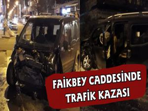 Kars'ta İki Aracın Karıştığı Trafik Kazası