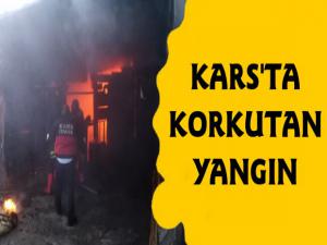 Kars'ta Korkutan Yangın
