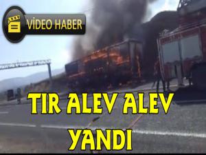 Tuzluca'da Tır'a Ait Dorse Cayır Cayır Yandı