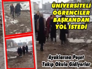Kars'ta Üniversiteli Öğrencilerin Yol İsyanı