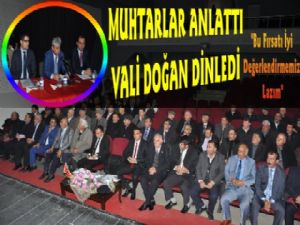 Vali Doğan, Muhtarların Sorunlarını Dinledi