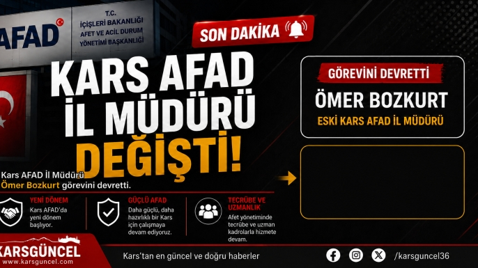 Kars AFAD İl Müdürü Değişti