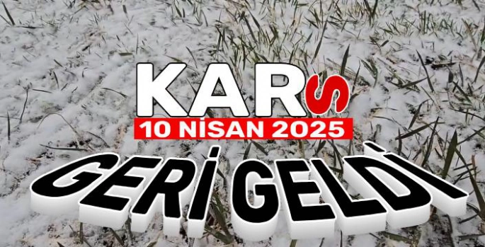 Kars'ta Kar Yağışı Etkili Oldu