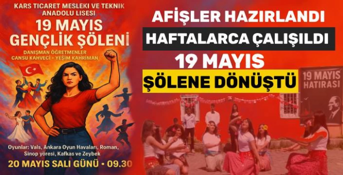Kars Ticaret Mesleki ve Teknik Anadolu Lisesi'nden 19 Mayıs'a Yakışır Program