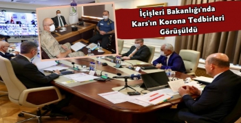 Vali Türker Öksüz Bakan Soylu ile Koronavirüs Değerlendirme Toplantısına Katıldı