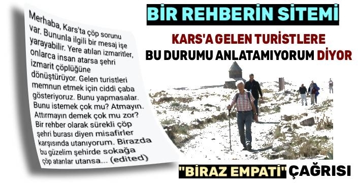 Kars'taki Turist Rehberinden Çöp Sorunu Hakkında Empati Çağrısı