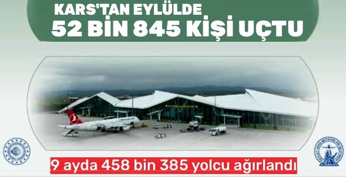 Kars Harakani Havalimanı Eylülde 52 Bin 845 Yolcuya Hizmet Verdi