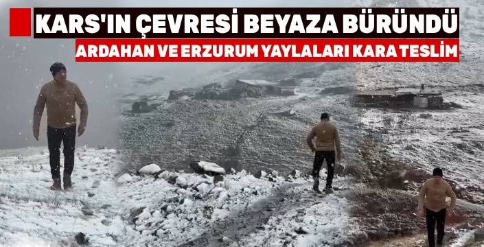 Kars’ın Etrafı Yeniden Beyaza Büründü