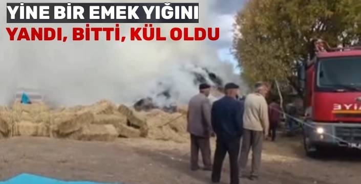 Kars’ın Susuz İlçesinde Yangın Paniği: 500'den Fazla Ot Balya Kül Oldu