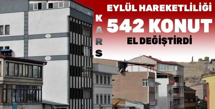 Kars’ta Konut Satışlarında Eylül Hareketliliği: 542 Konut El Değiştirdi