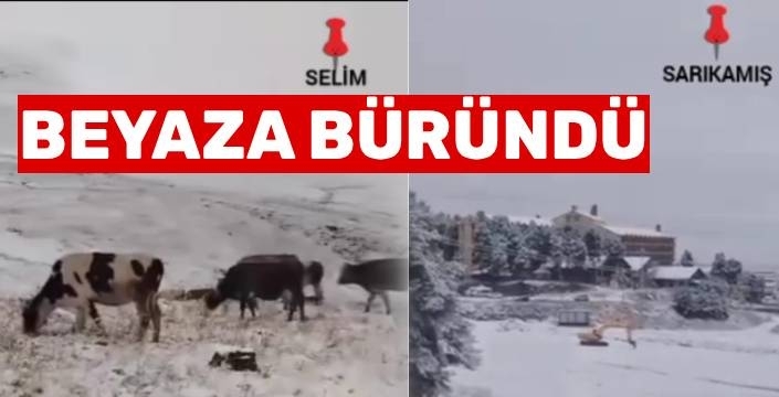 Kars’ta Mevsimin İlk Karı Etkili Oldu: Yüksek Kesimler Beyaza Büründü