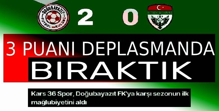 Kars 36 Spor İlk Yenilgisini Aldı
