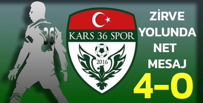Kars 36 Spor’dan Zirve Yolunda Net Mesaj: 4-0