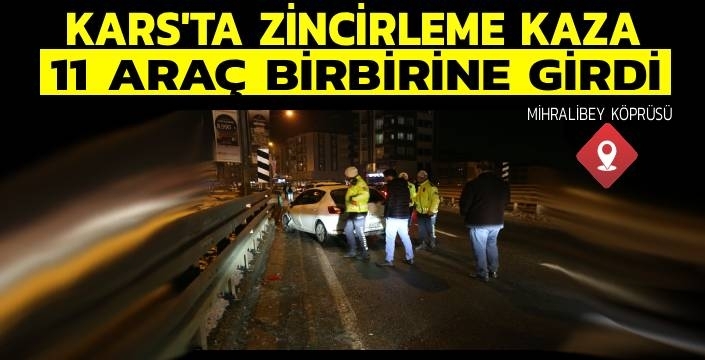 Kars’ta Gizli Buzlanma Zincirleme Kazaya Neden Oldu: 11 Araç Birbirine Girdi