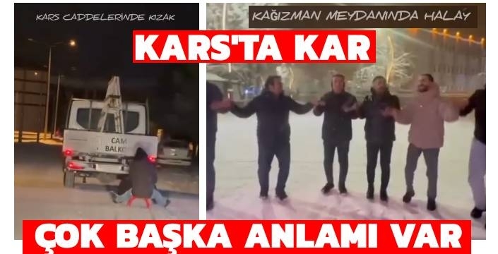 Kars’ta Kar Sevinci Sokaklara Taştı
