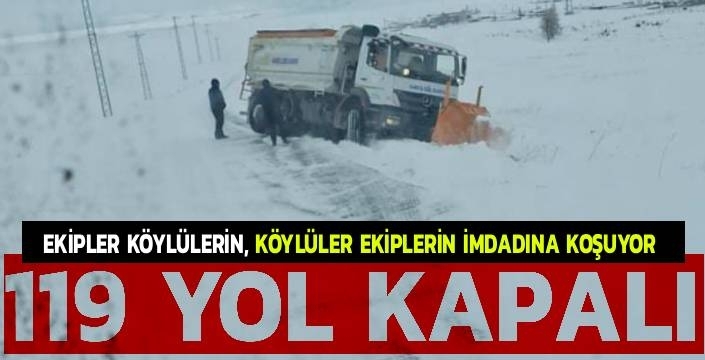 Beyaza Bürünmüş Kars’ta Traktörler Umut Oldu: 119 Köy Yolu Kapalı!