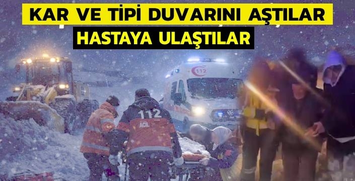 Kar Duvarı Hasta Vatandaş İçin Aşıldı