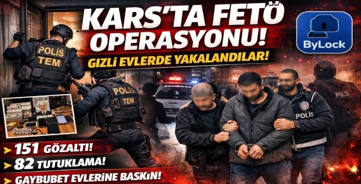 Kars'ta Fetö Operasyonu: Gizli Evlerde Yakalandılar!