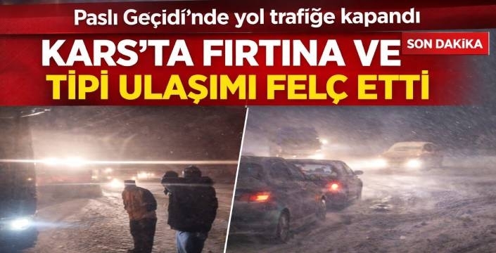 Kars’ta Fırtına ve Tipi Ulaşımı Felç Etti: Birçok Araç Yolda Kaldı