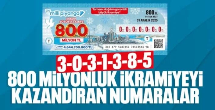 Milli Piyango'da büyük ikramiyeyi kazanan numaralar belli oldu