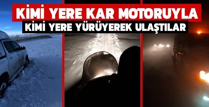 Zorlu Kış Şartlarına Rağmen Aras EDAŞ Kırsal Arıza Ekiplerinden Örnek Fedakârlık