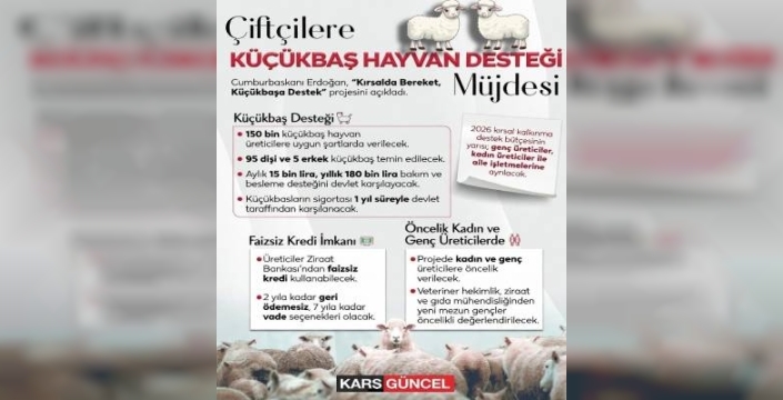 Çiftçilere Küçükbaş Hayvan Desteği Müjdesi