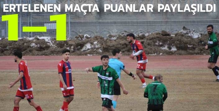 Ertelenen Maçta Puanlar Paylaşıldı!