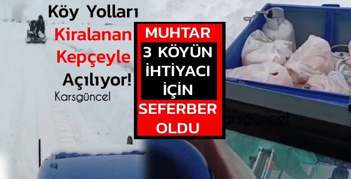 Köy Yolları Kiralanan Kepçeyle Açılıyor!