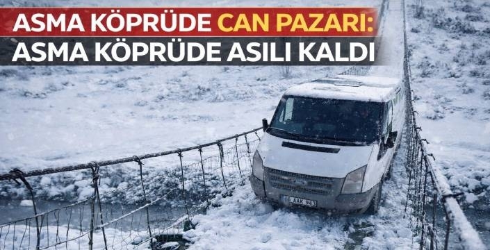 Asma Köprüde Korku Dolu Anlar: Minibüs Mahsur Kaldı
