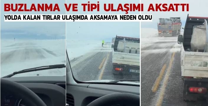 Kars’ta Tipi ve Buzlanma Ulaşımı Aksattı