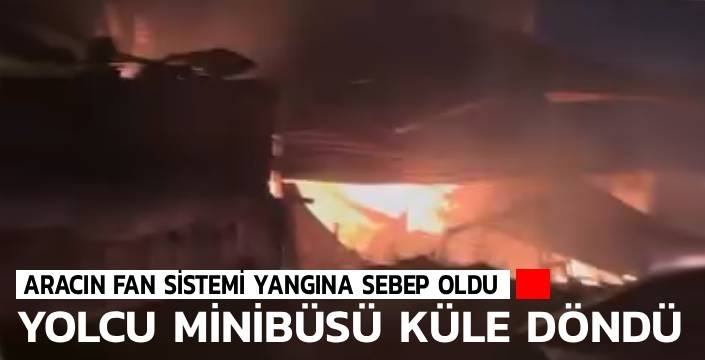 Kars'ta Yolcu Minibüsü Küle Döndü