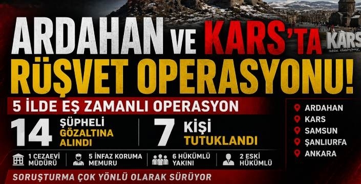 5 İlde Rüşvet Operasyonu: 7 Kişi Tutuklandı