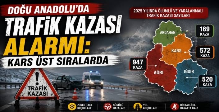 Doğu Anadolu’da Trafik Kazası Alarmı: Kars Üst Sıralarda