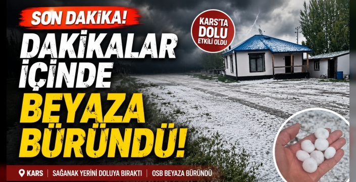 KARS OSB'DE HER YER BEYAZA BÜRÜNDÜ