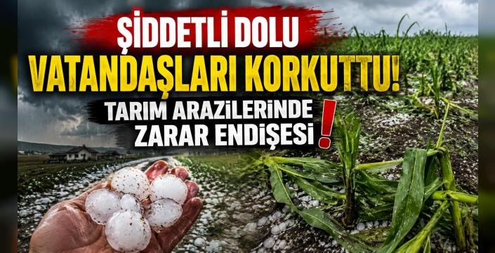 ŞİDDETLİ DOLU VATANDAŞLARI KORKUTTU: TARIM ARAZİLERİNDE ZARAR ENDİŞESİ