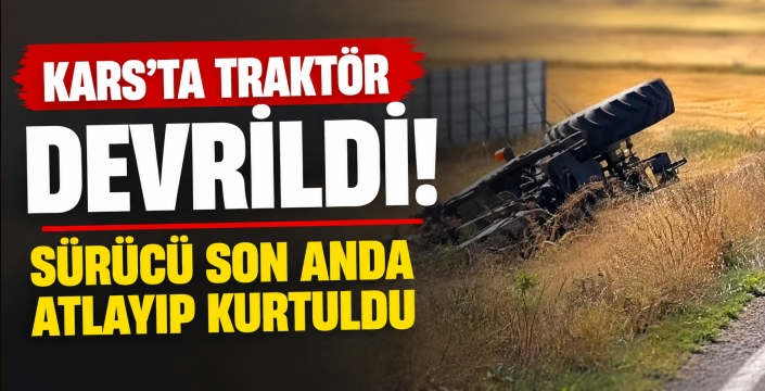 Eşmeyazı Köyü Yolunda Traktör Devrildi